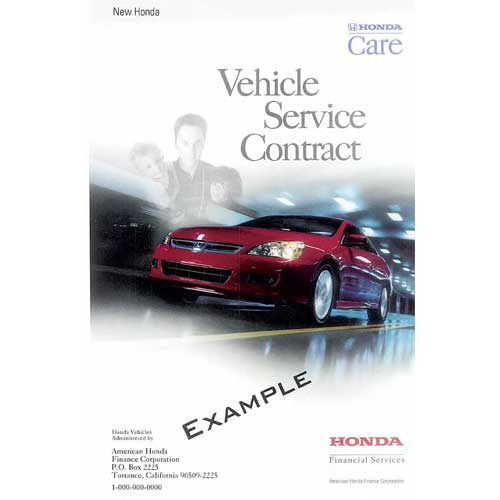 Honda Care documents, Brochures, contracts, application