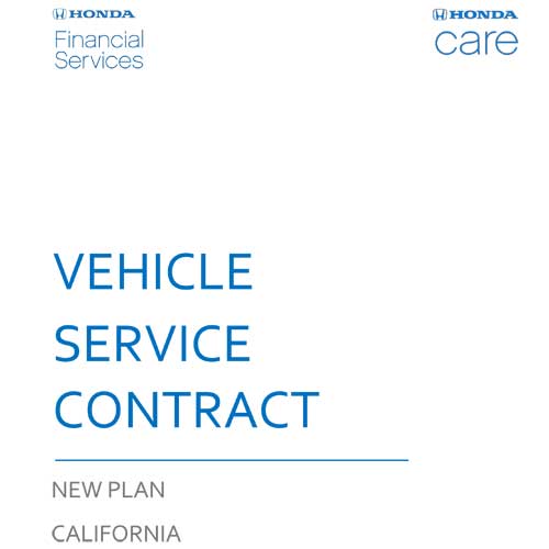 California Honda Care Contract